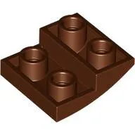 32803c88 - LEGO vörösesbarna lejtő 2 x 2 méretű, íves, inverz