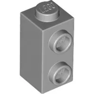 32952c86 - LEGO világosszürke kocka 1 x 1 x 1 2/3 méretű 1 oldalán 2 bütyökkel