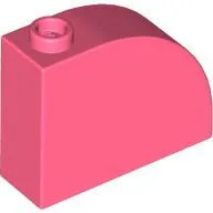 33243c220 - LEGO korall kocka 1 x 3 x 2 méretű, íves tetővel