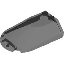 3384c251 - LEGO átlátszó fekete szélvédő 6 x 4 x 1 1/3 méretű