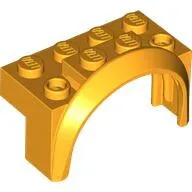 3387c110 - LEGO élénk világos narancssárga sárhányó 4 x 2 1/2 x 2 méretű, íves