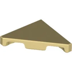 35787c69 - LEGO sötét krémszínű csempe 2 x 2 méretű, háromszög alakú