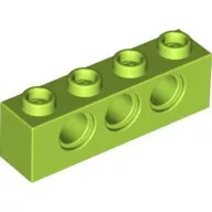 3701c34 - LEGO lime technic kocka 1 x 4 méretű