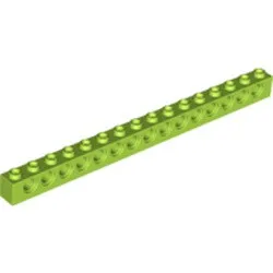 3703c34 - LEGO lime technic kocka 1 x 16 méretű