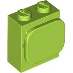 37452c34 - LEGO lime kocka 1 x 2 x 2 méretű, módosított, képtartóval