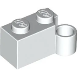3831c1 - LEGO fehér zsanér kocka alj 1 x 2 méretű
