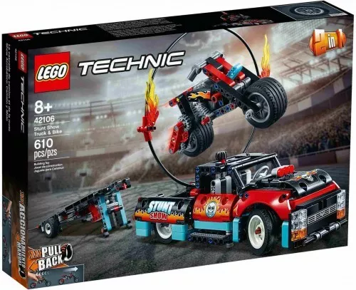 42106serult - LEGO Technic Kaszkadőr teherautó és motor - Sérült dobozos!