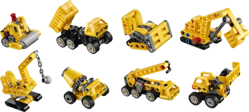 mmach01-xx - LEGO Technic - Mini Munkagépek gyűjthető sorozat mind a 8 munkagépe