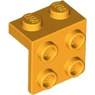 44728c110 - LEGO élénk világos narancssárga fordító lap 1 x 2 és 2 x 2 méretű