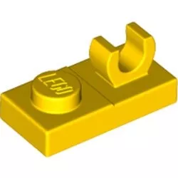 44861c3 - LEGO sárga lap 1 x 2 méretű vízszintes O klipsszel