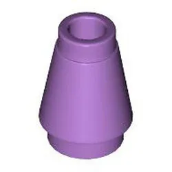 4589bc157 - LEGO közepes levendula kúp 1 x 1 méretű