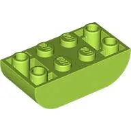 5174c34 - LEGO lime lejtő 4 x 2 méretű, íves, inverz