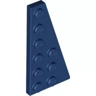 54383c63 - LEGO sötétkék lecsapott lap 6 x 3 méretű, jobbos