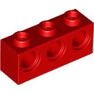 5565c5 - LEGO piros technic kocka 1 x 3 méretű