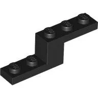 5712c11 - LEGO fekete lépcsős kocka 5 x 1 x 1 1/3 méretű