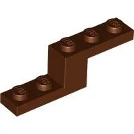 5712c88 - LEGO vörösesbarna lépcsős kocka 5 x 1 x 1 1/3 méretű