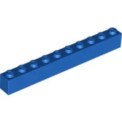 6111c7 - LEGO kék kocka 1 x 10 méretű