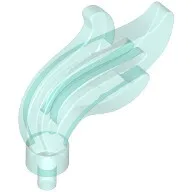 64647c15 - LEGO minifigura átlátszó világoskék hármas láng alakú tollazat