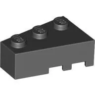 6565c11 - LEGO fekete lecsapott kocka 3 x 2 méretű, balos