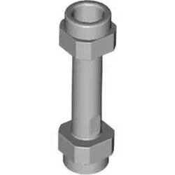 66909c86 - LEGO világosszürke minifigura fegyver, hosszabbított sima markolat