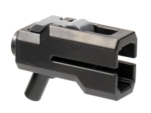 69767c01c77 - LEGO gyöngyház sötétszürke minifigura fegyver, 1 x 1 kerek lap kilövő pisztoly