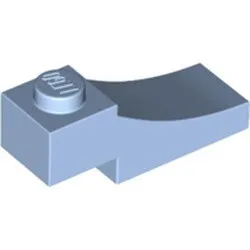 70681c105 - LEGO élénk világoskék inverz fél-boltív 1 x 3 méretű, íves