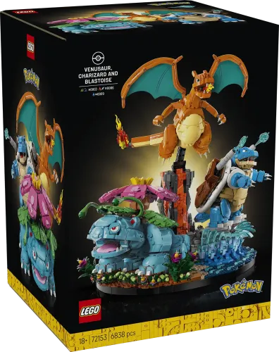 72153serult - LEGO Pokémon™ - Venusaur, Charizard és Blastoise - Sérült dobozos!