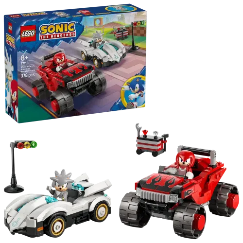 77118 - LEGO Sonic the Hedgehog™ - Silver autója Knuckles monster truckja ellen