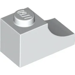 78666c1 - LEGO fehér inverz fél-boltív 1 x 2 méretű, íves