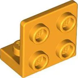 99207c110 - LEGO élénk viláogs narancssárga lap 1 x 2 - 2 x 2 inverz fordító