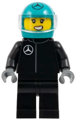 cty1831 - LEGO minifigura Mercedes pilóta