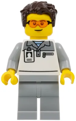 cty1834 - LEGO minifigura F1 szerelő, biztonsági szemüvegben