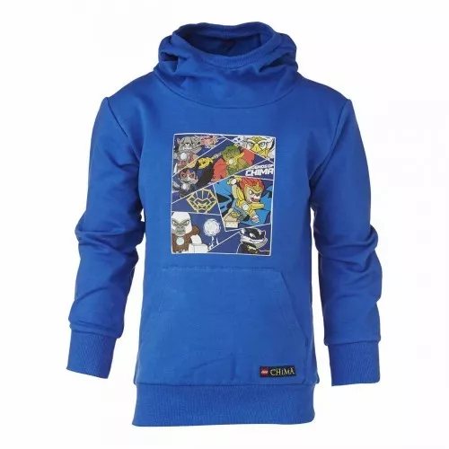 SHANE802-560-146 - LEGO Wear Chima Shane 802 fiú kék kapucnis pulóver 146-os méretben