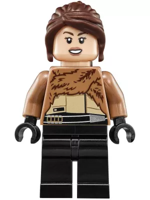 sw946 - LEGO Star Wars Qi'Ra minifigura, szőrme kabátban