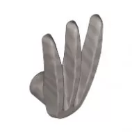 10187c95 - LEGO matt ezüst minifigura karom