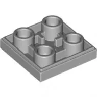 11203c86 - LEGO világosszürke inverz csempe 2 x 2 méretű