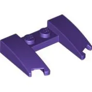 11291c89 - LEGO sötétlila íves lejtő 3 x 4 x 2/3 méretű, kivágással