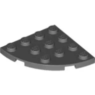 30565c85 - LEGO sötétszürke lap negyedkörív, 4 x 4 méretű