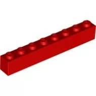 3008c5 - LEGO piros kocka 1 x 8 méretű