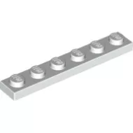 3666c1 - LEGO fehér lap 1 x 6 méretű