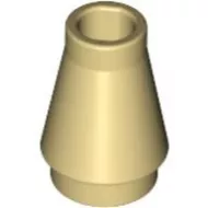 4589bc2 - LEGO világos krémszínű (tan) kúp 1 x 1 méretű