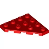 30503c5 - LEGO piros lap 4 x 4 méretű levágott sarokkal