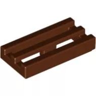 2412bc88 - LEGO vörösesbarna csempe 1 x 2 méretű, rács