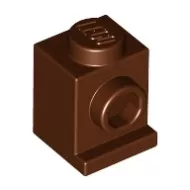 4070c88 - LEGO vörösesbarna kocka 1 x 1 méretű oldalán fordítóval - headlight