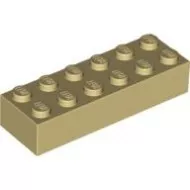 2456c2 - LEGO világos krémszínű (tan) kocka 2 x 6 méretű