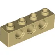 3701c2 - LEGO világos krémszínű (tan) technic kocka 1 x 4 méretű