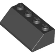 3037c11 - LEGO fekete kocka 45° elem 2 x 4 méretű