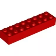 3007c5 - LEGO piros kocka 2 x 8 méretű