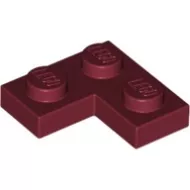2420c59 - LEGO sötétpiros lap 2 x 2 méretű, sarok