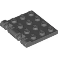44570c85 - LEGO sötétszürke lap 3 x 4 méretű zsanérral